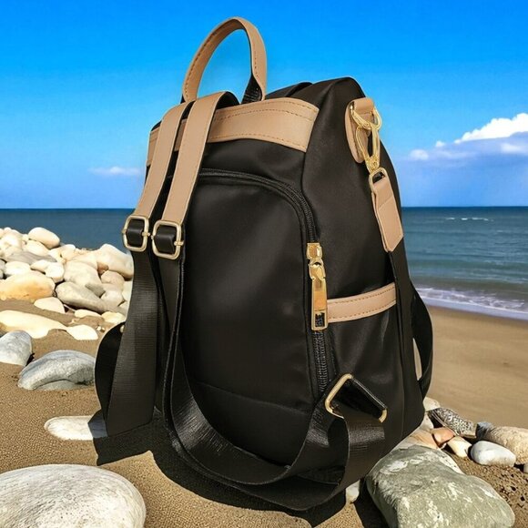 Black and Tan Women's Backpack - Picture 7 of 11